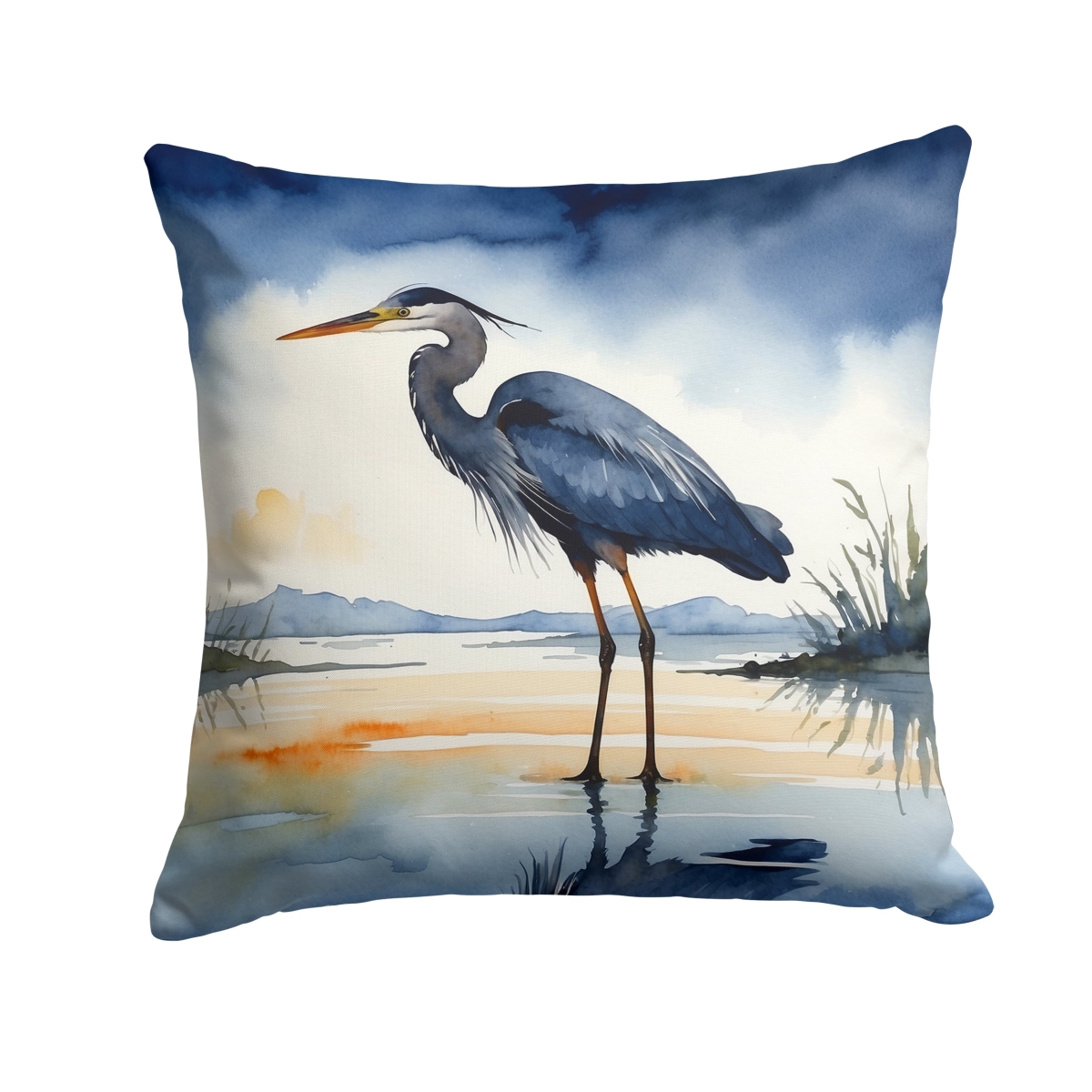 DAC7500PW1414 14 x 14 in. Blue Heron Barely Lit Sky Throw Pillow