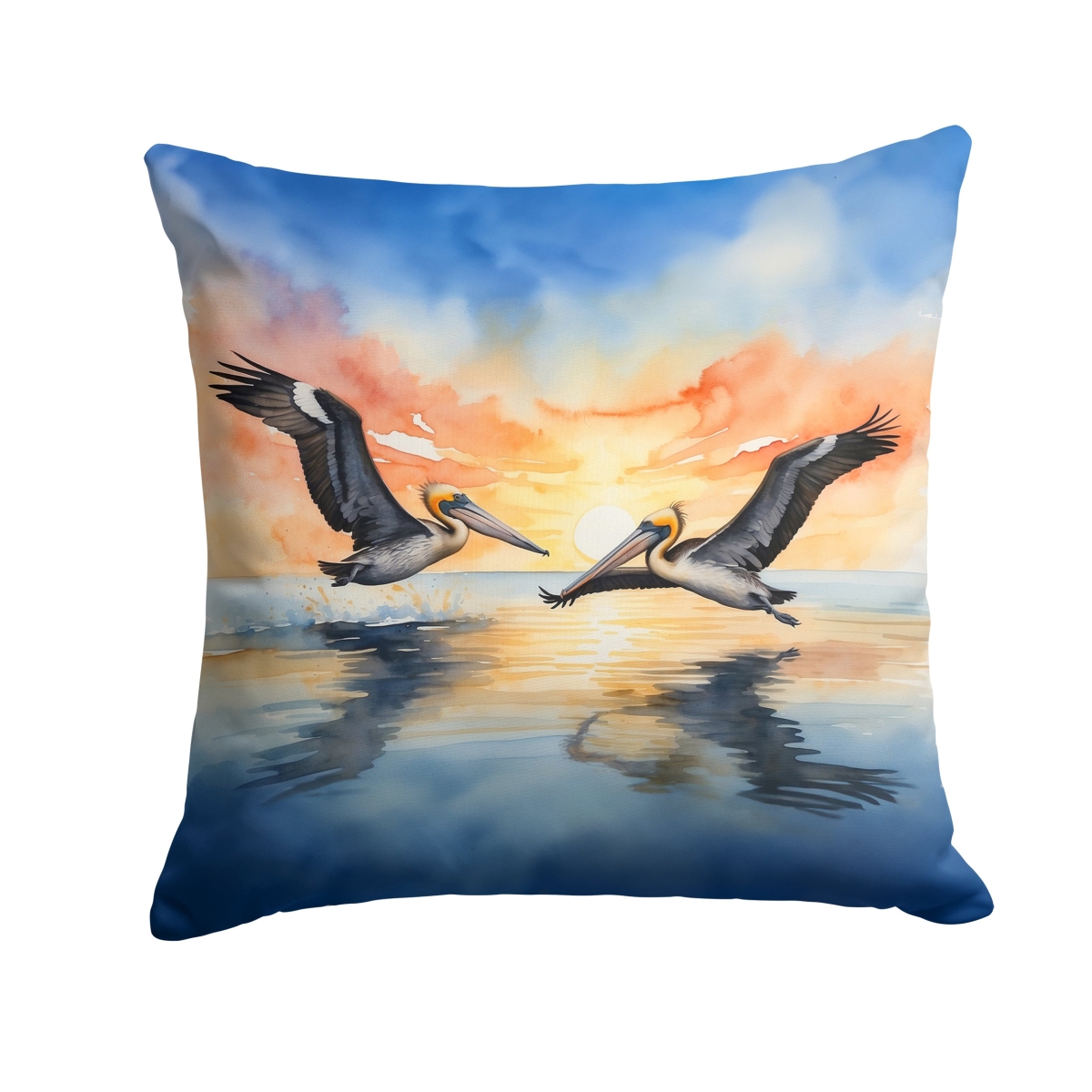 DAC7512PW1414 14 x 14 in. Pelicans Flying Throw Pillow