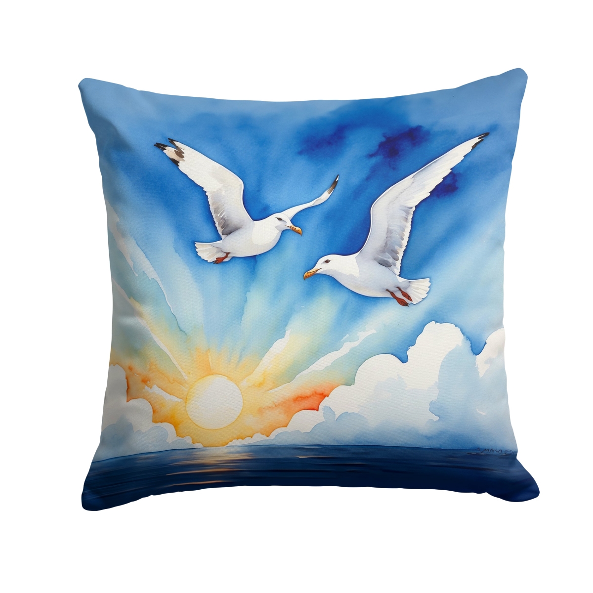 DAC7520PW1414 14 x 14 in. Gulls Soaring High Throw Pillow