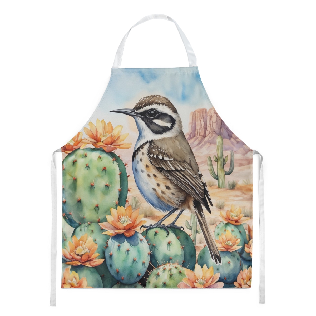 DAC7417APRON 30 x 27 in. Arizona Cactus Wren Apron