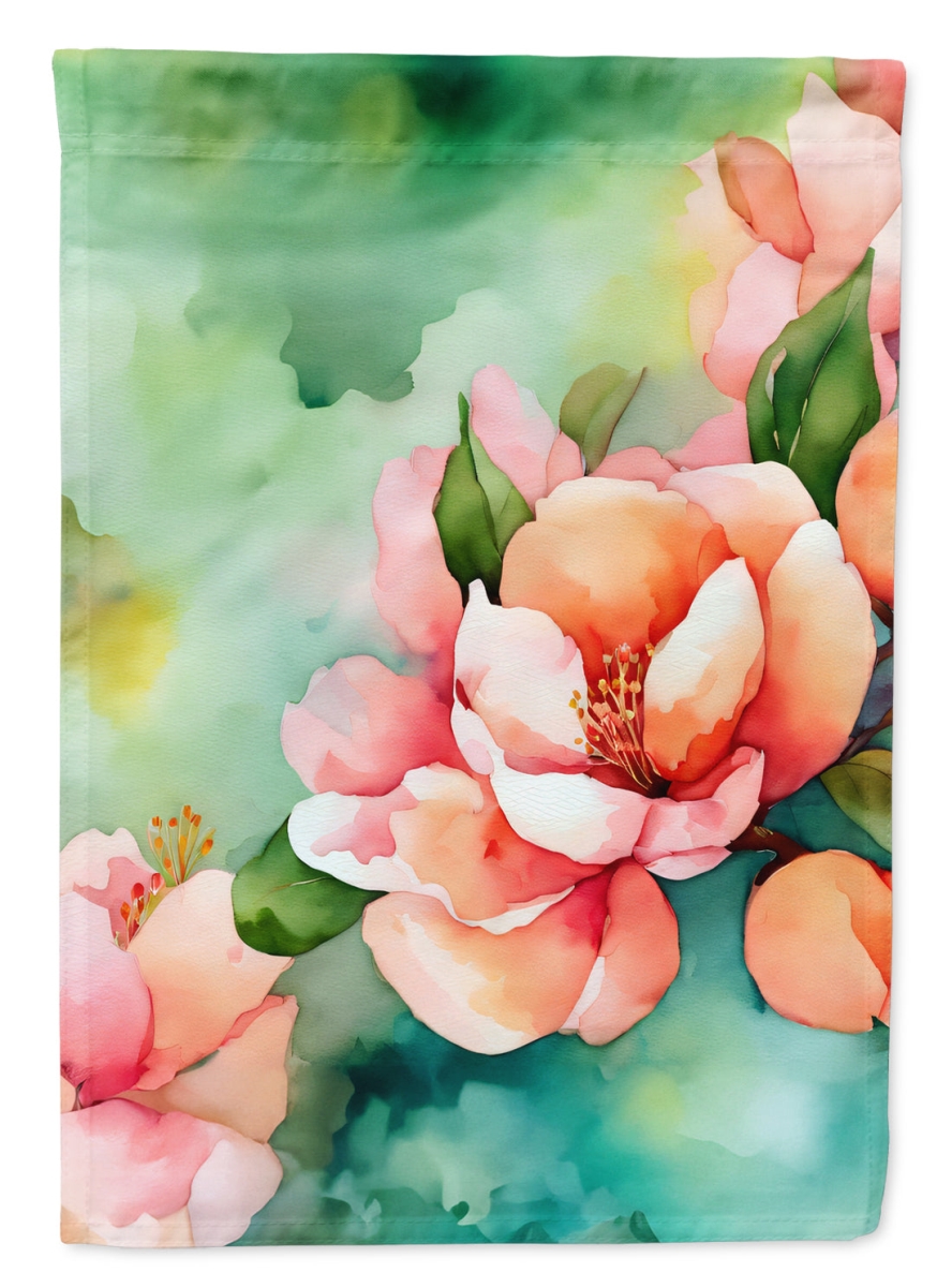 Delaware Peach Blossom House Flag - Multicolor - 40 x 28 in. - Dual-Sided Print