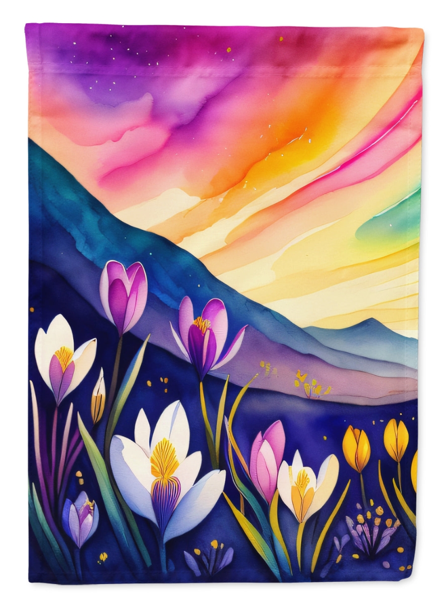 DAC1424GF 15.5 x 11.25 in. Crocus in Color Garden Flag