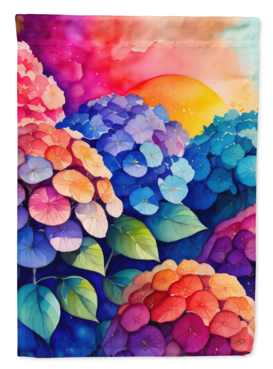DAC1440GF 15.5 x 11.25 in. Hydrangeas in Color Garden Flag