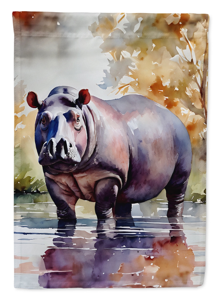 DAC2932CHF 40 x 28 in. Hippopotamus House Flag