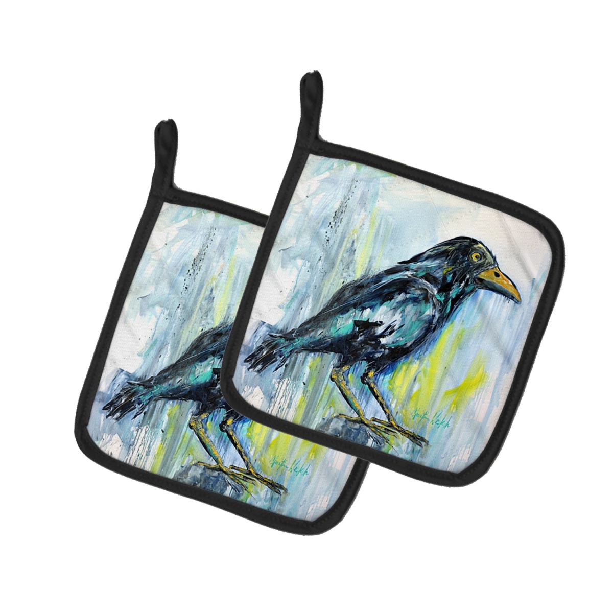 MW2030PTHD 7.5 x 7.5 in. Burnt Corn Crow Pot Holders - Set of 2