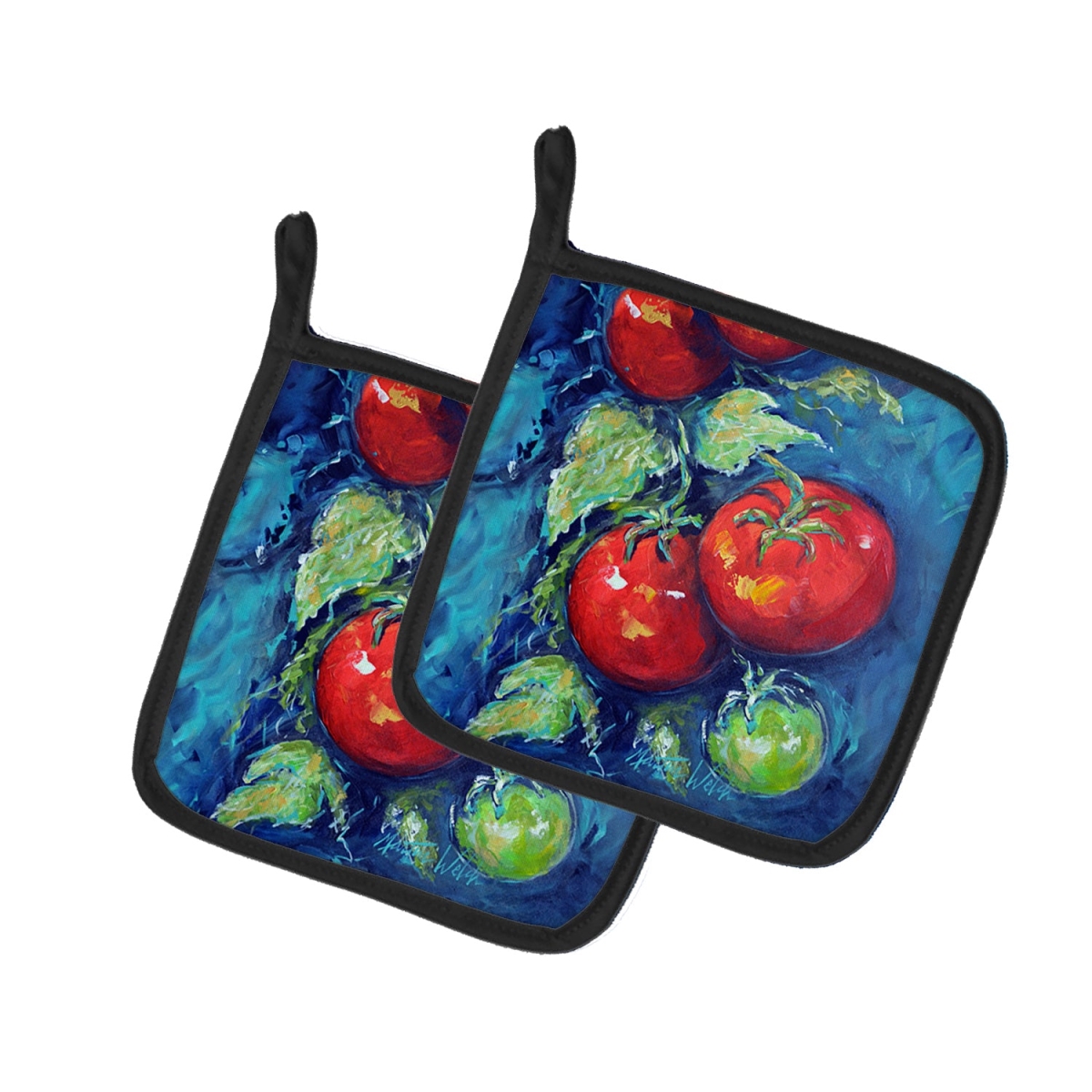 Picture of Carolines Treasures MW2043PTHD 7.5 x 7.5 in. Creole Tomatoes Pot Holders - Set of 2