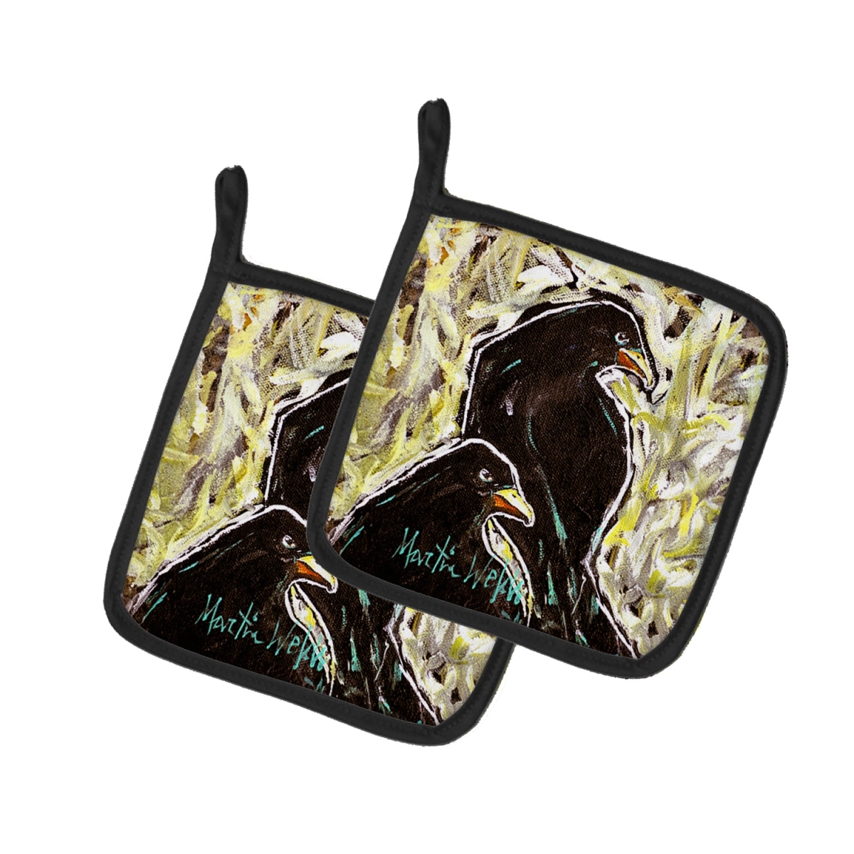 Picture of Carolines Treasures MW2045PTHD 7.5 x 7.5 in. Crows Matt & Chester Pot Holders - Set of 2