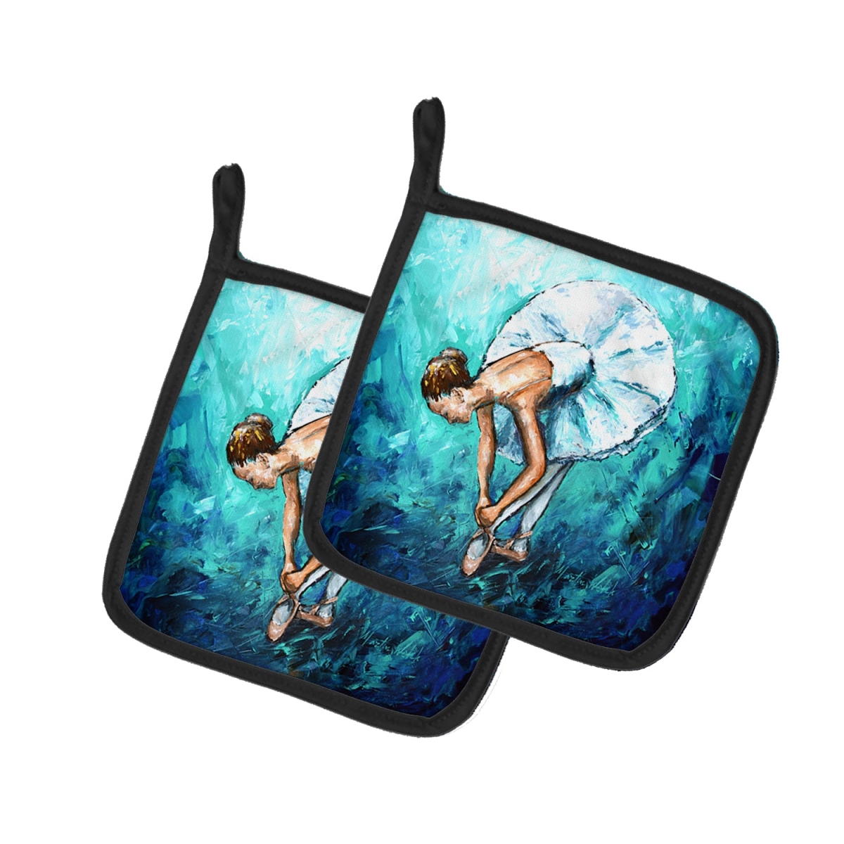 Picture of Carolines Treasures MW2051PTHD 7.5 x 7.5 in. Early Practice Ballet Pot Holders - Set of 2
