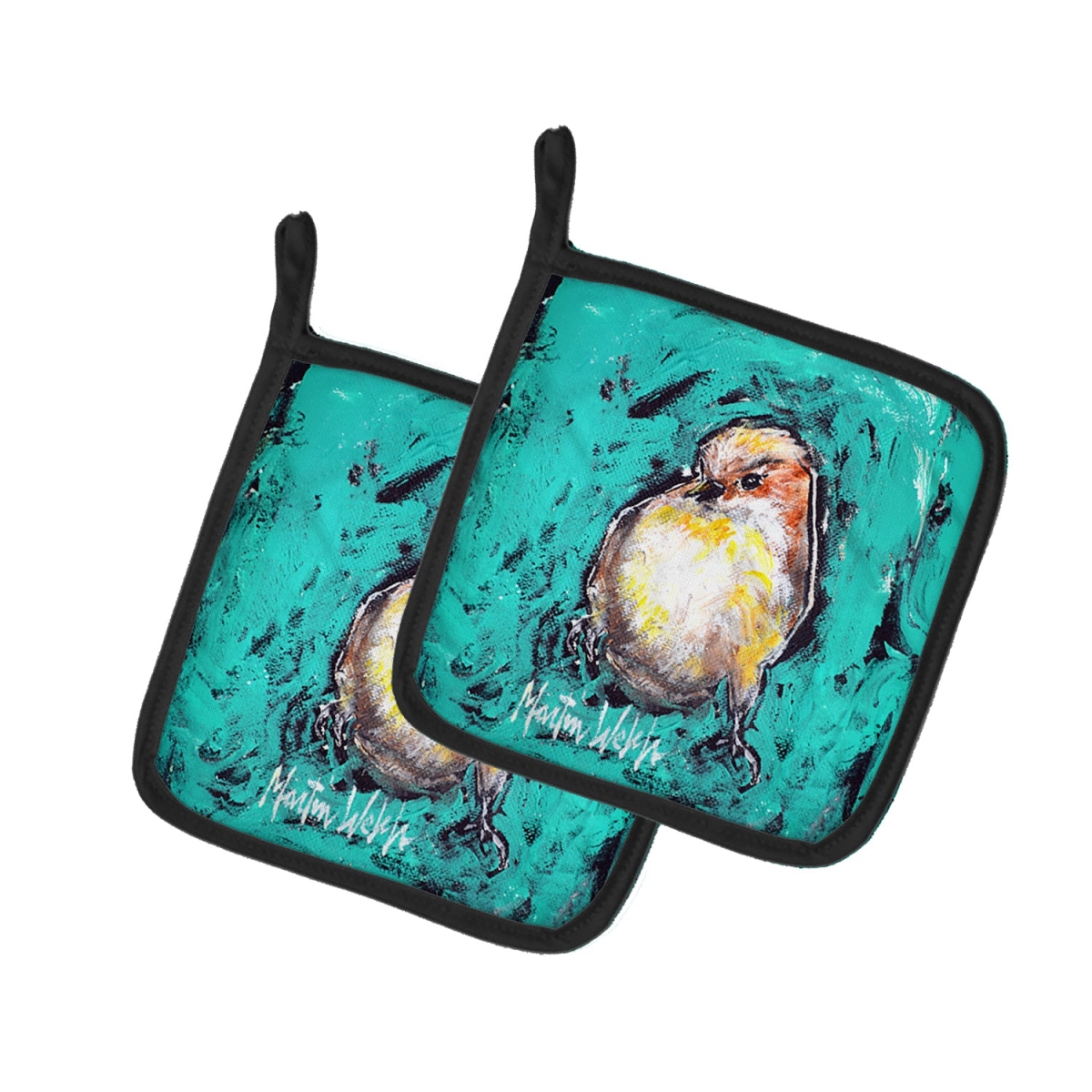 Picture of Carolines Treasures MW2053PTHD 7.5 x 7.5 in. EeewH Bird Pot Holders - Set of 2