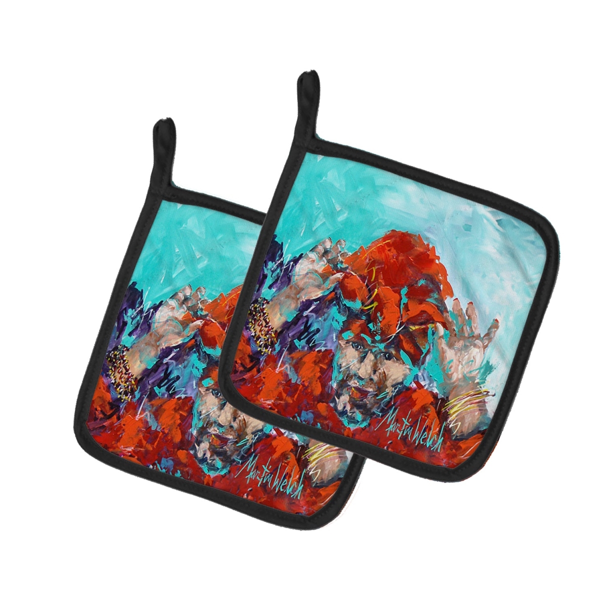 Picture of Carolines Treasures MW2062PTHD 7.5 x 7.5 in. Fortune Teller Pot Holders - Set of 2