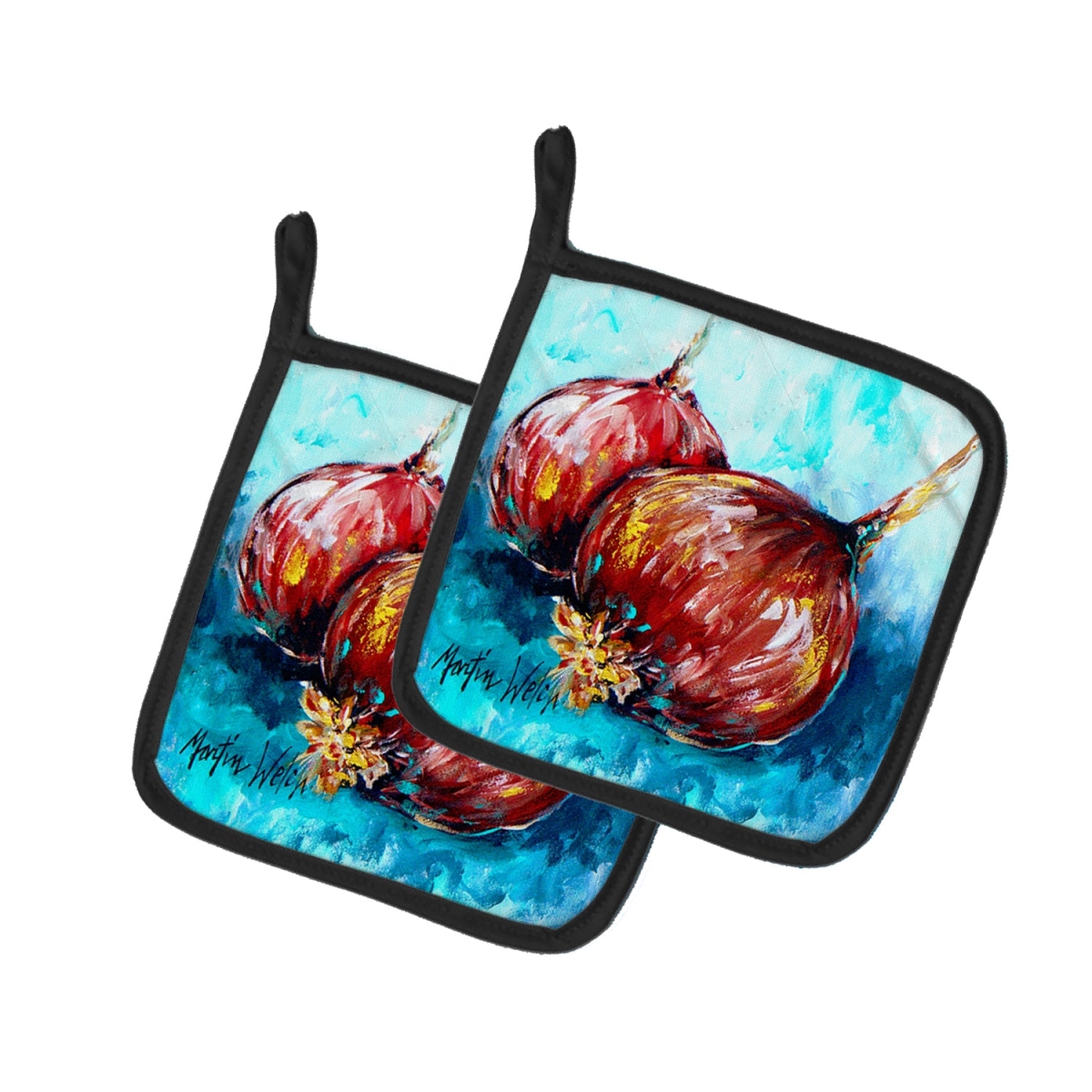 Picture of Carolines Treasures MW2067PTHD 7.5 x 7.5 in. Onion Funions Pot Holders - Set of 2