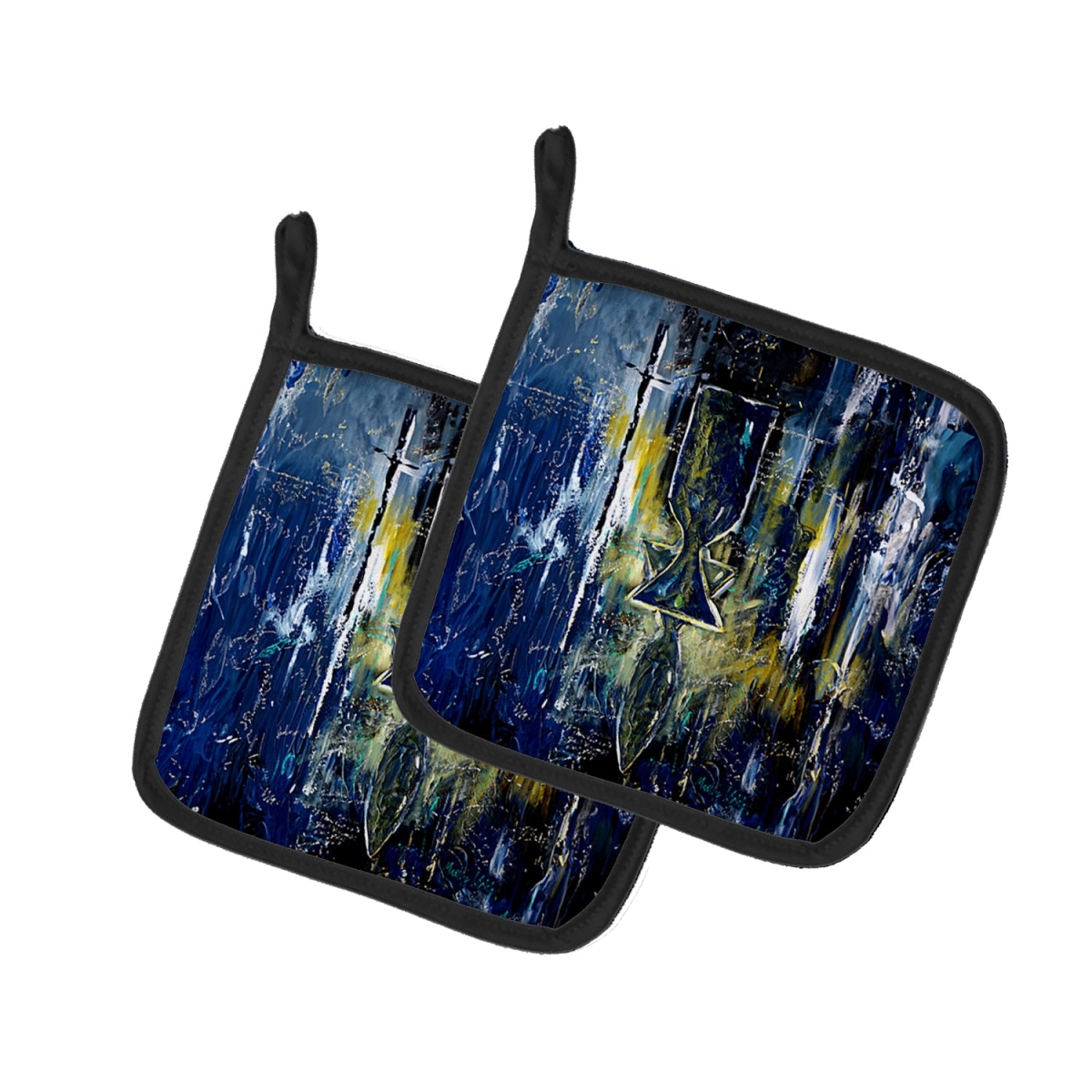 Picture of Carolines Treasures MW2070PTHD 7.5 x 7.5 in. Glimer Star of David Pot Holders - Set of 2