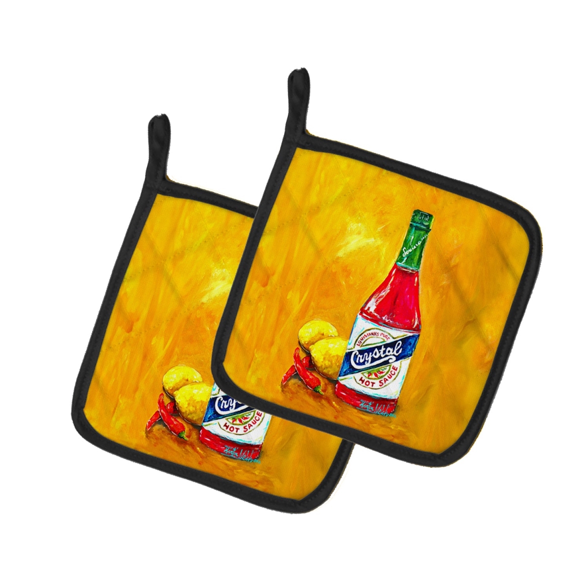 Picture of Carolines Treasures MW2072PTHD 7.5 x 7.5 in. Got Sauce Hot Sauce Pot Holders - Set of 2
