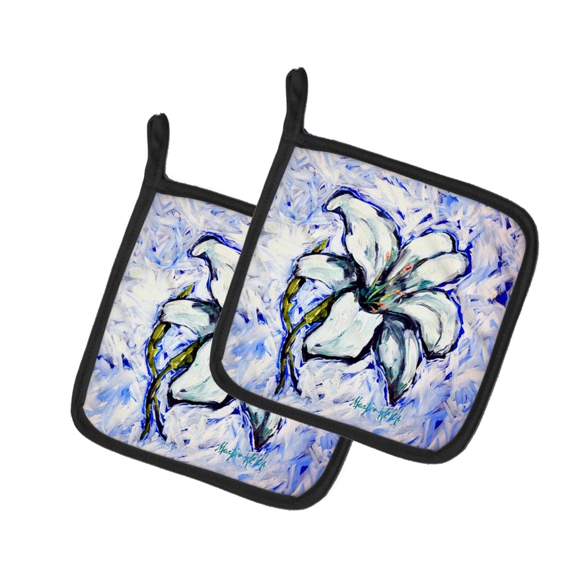 MW2088PTHD 7.5 x 7.5 in. Lily Pot Holders - Set of 2