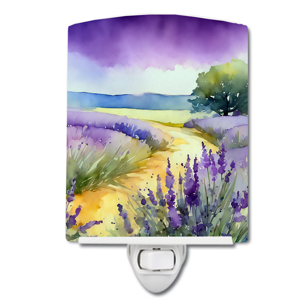 DAC1582CNL 6 x 4 in. Lavender in Watercolor Ceramic Night Light