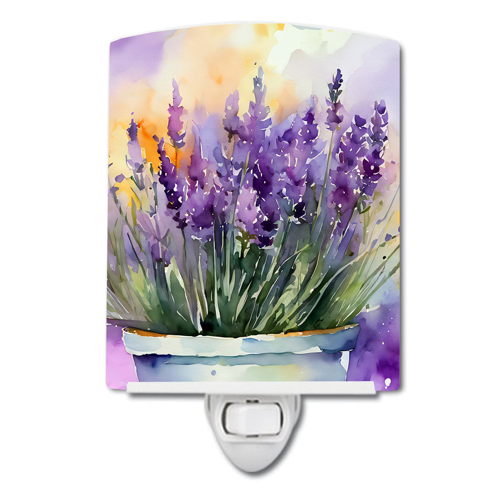 DAC1584CNL 6 x 4 in. Lavender in Watercolor Ceramic Night Light