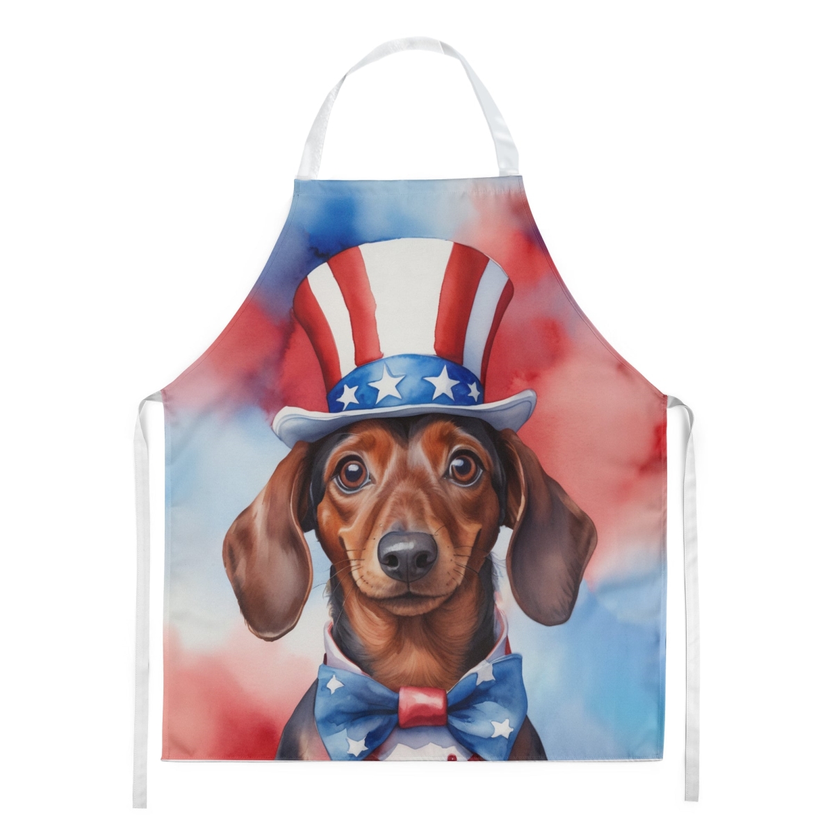 Picture of Carolines Treasures DAC5700APRON 30 x 27 in. Dachshund Patriotic American Apron