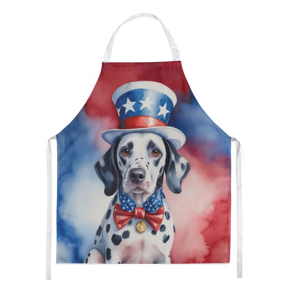 Picture of Carolines Treasures DAC5701APRON 30 x 27 in. Dalmatian Patriotic American Apron