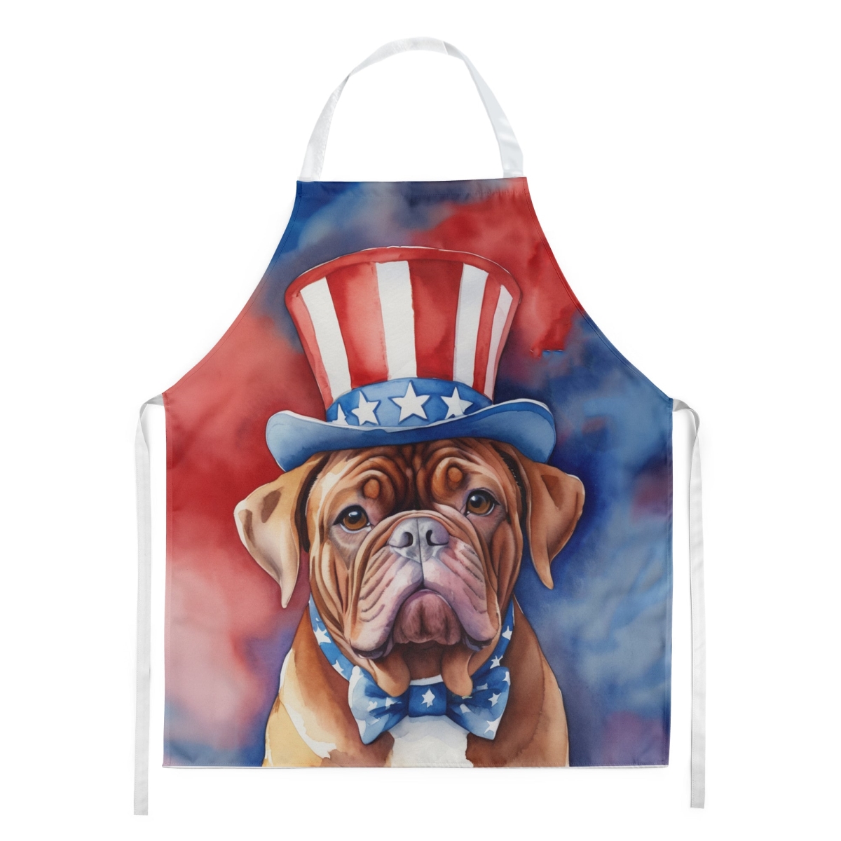 Picture of Carolines Treasures DAC5704APRON 30 x 27 in. Dogue de Bordeaux Patriotic American Apron