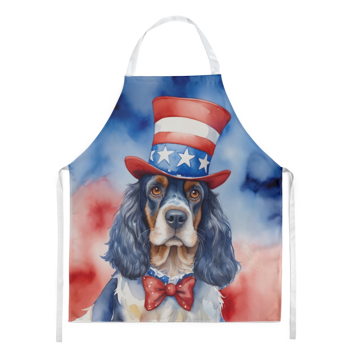 Picture of Carolines Treasures DAC5709APRON 30 x 27 in. English Cocker Spaniel Patriotic American Apron
