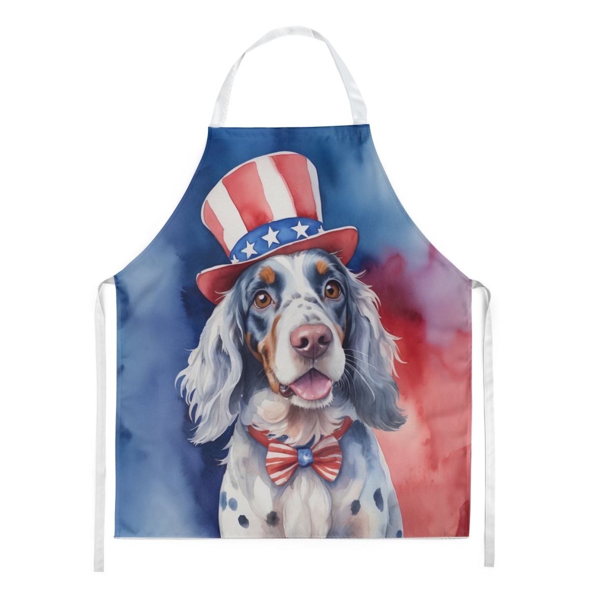 Picture of Carolines Treasures DAC5711APRON 30 x 27 in. English Setter Patriotic American Apron