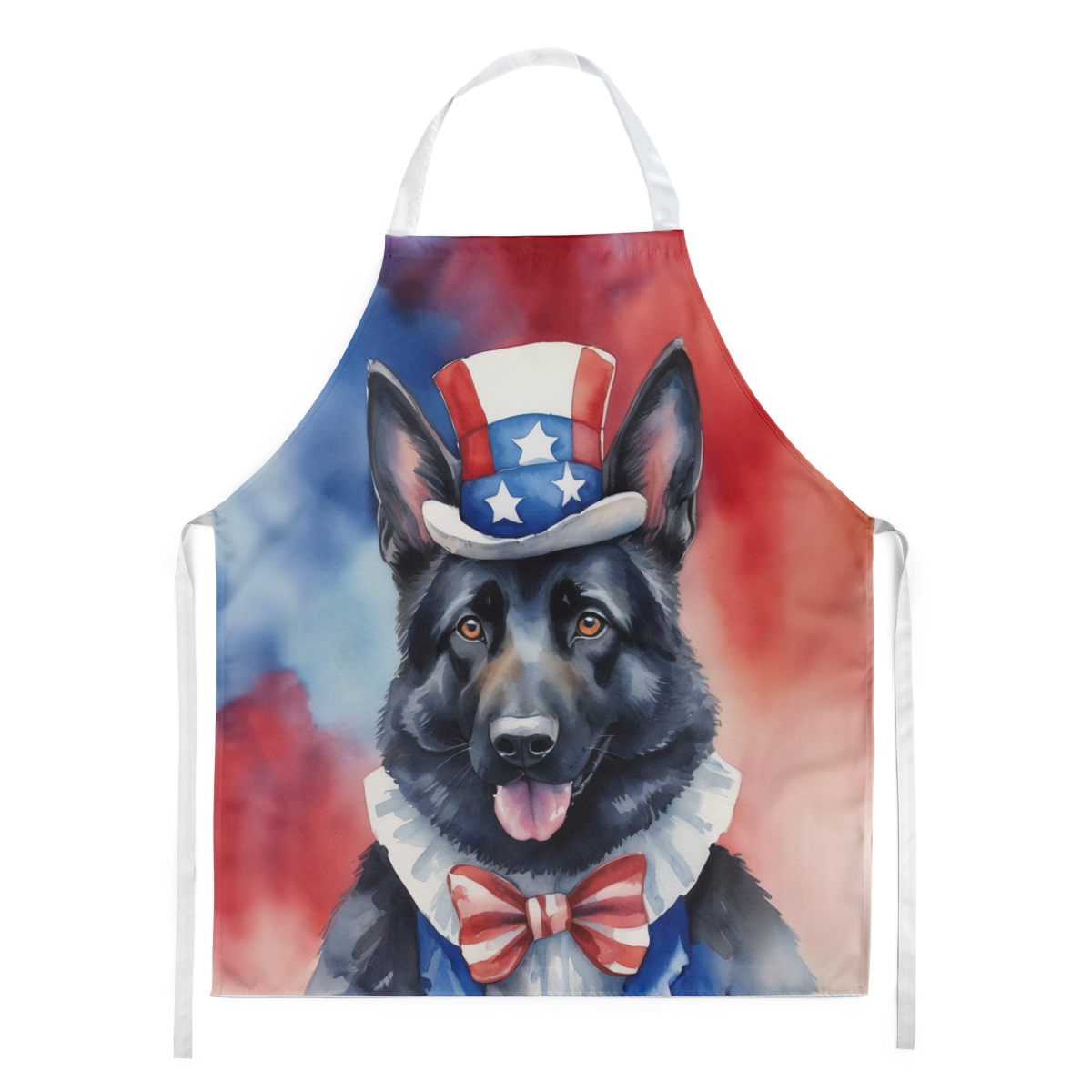 Picture of Carolines Treasures DAC5719APRON 30 x 27 in. German Shepherd Patriotic American Apron