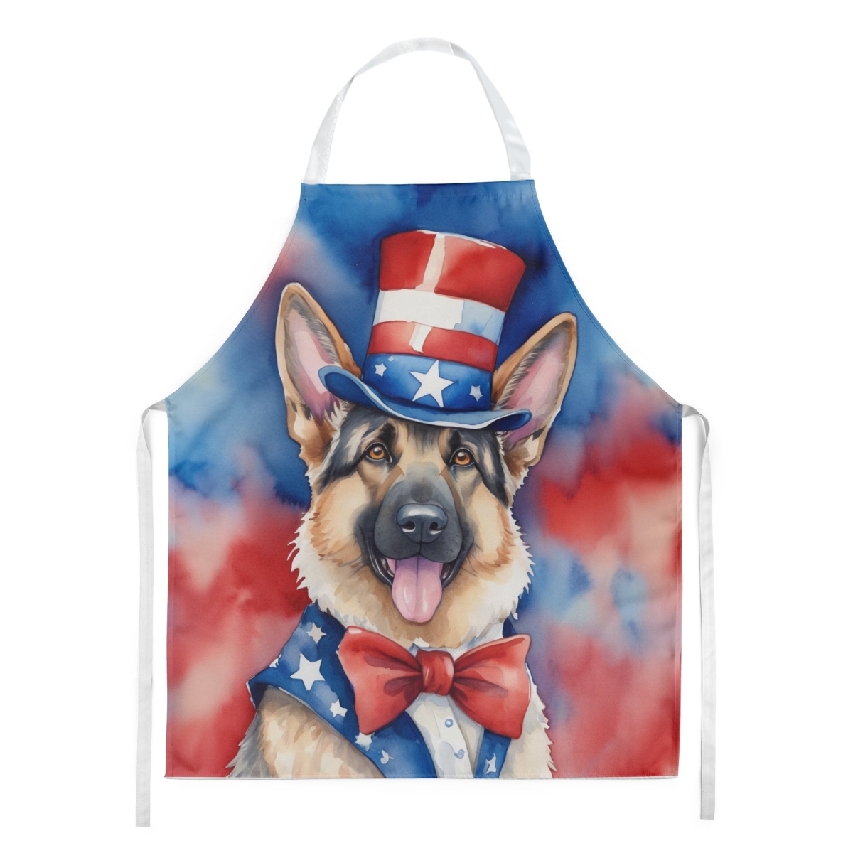 Picture of Carolines Treasures DAC5720APRON 30 x 27 in. German Shepherd Patriotic American Apron