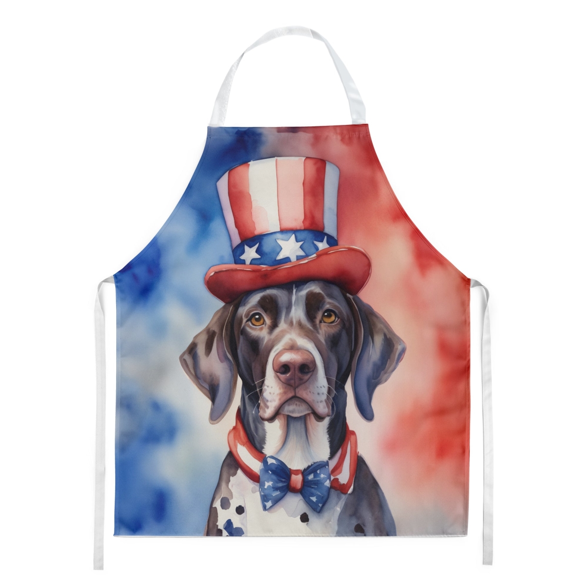 Picture of Carolines Treasures DAC5721APRON 30 x 27 in. German Shorthaired Pointer Patriotic American Apron