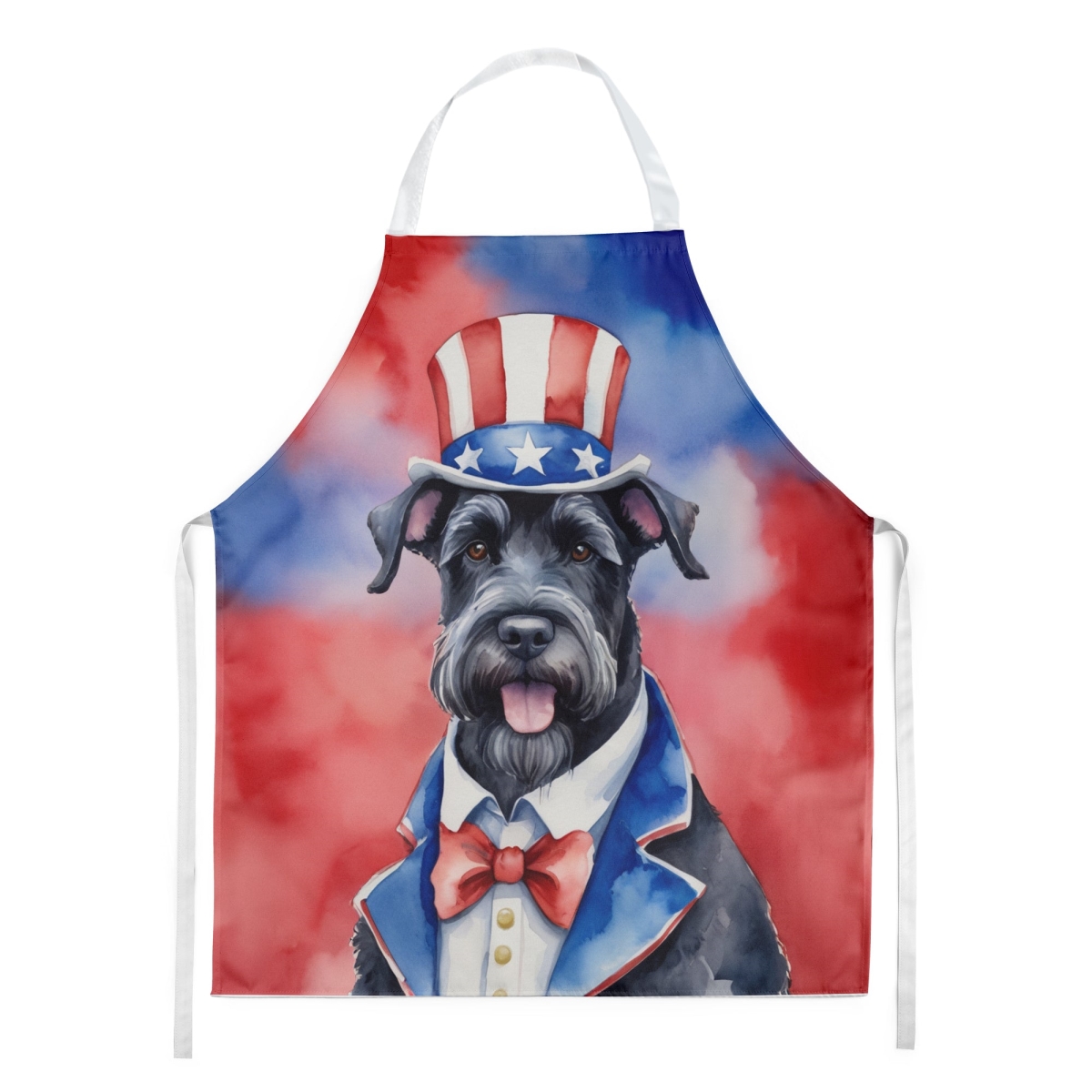 Picture of Carolines Treasures DAC5723APRON 30 x 27 in. Giant Schnauzer Patriotic American Apron