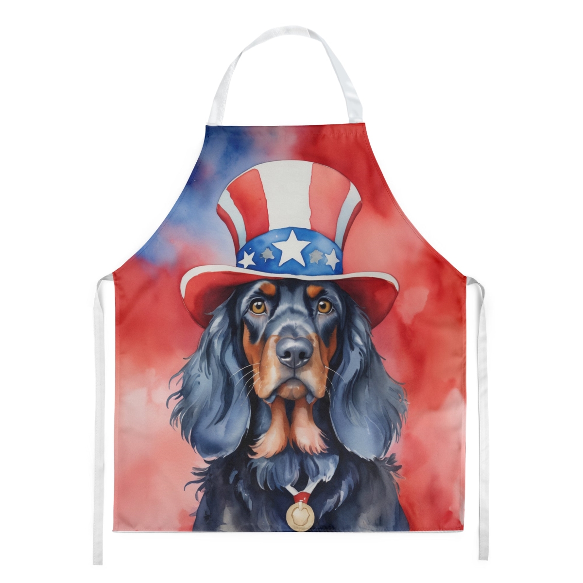Picture of Carolines Treasures DAC5727APRON 30 x 27 in. Gordon Setter Patriotic American Apron