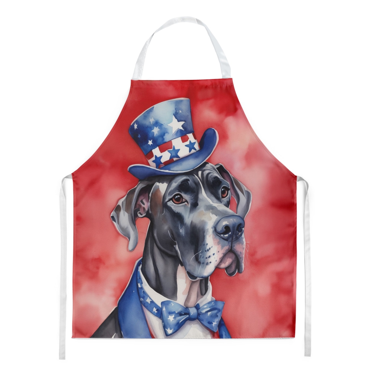 Picture of Carolines Treasures DAC5728APRON 30 x 27 in. Great Dane Patriotic American Apron