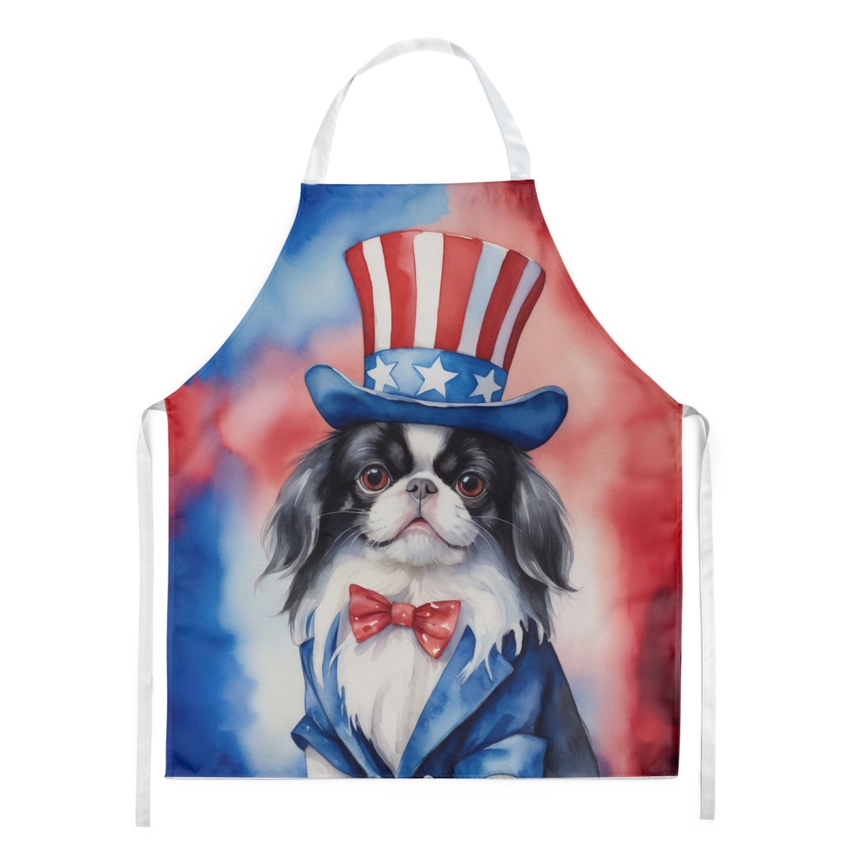 Picture of Carolines Treasures DAC5740APRON 30 x 27 in. Japanese Chin Patriotic American Apron