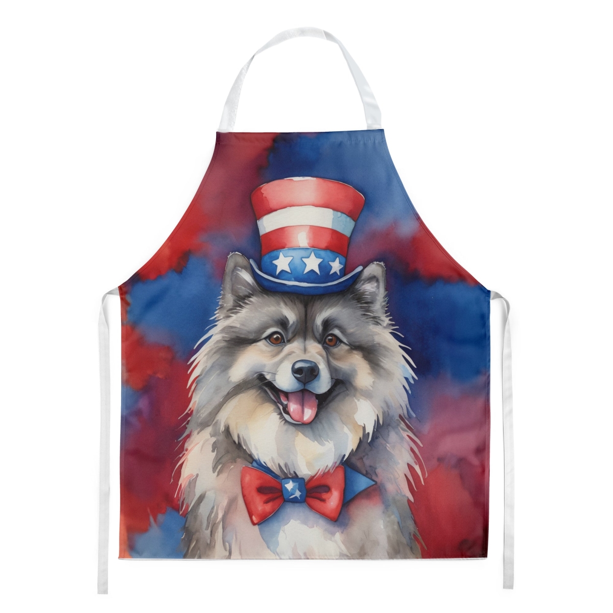 Picture of Carolines Treasures DAC5742APRON 30 x 27 in. Keeshond Patriotic American Apron