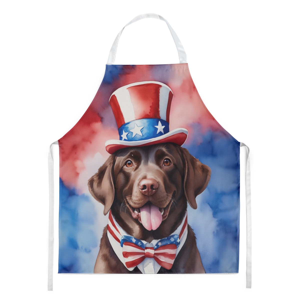 Picture of Carolines Treasures DAC5747APRON 30 x 27 in. Labrador Retriever Patriotic American Apron