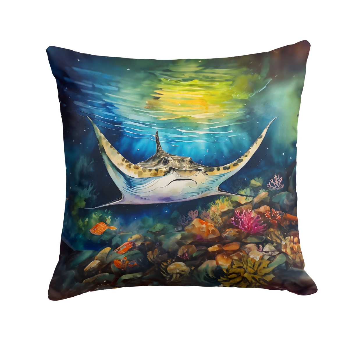 DAC2831PW1414 14 x 14 in. Sting Ray Throw Pillow