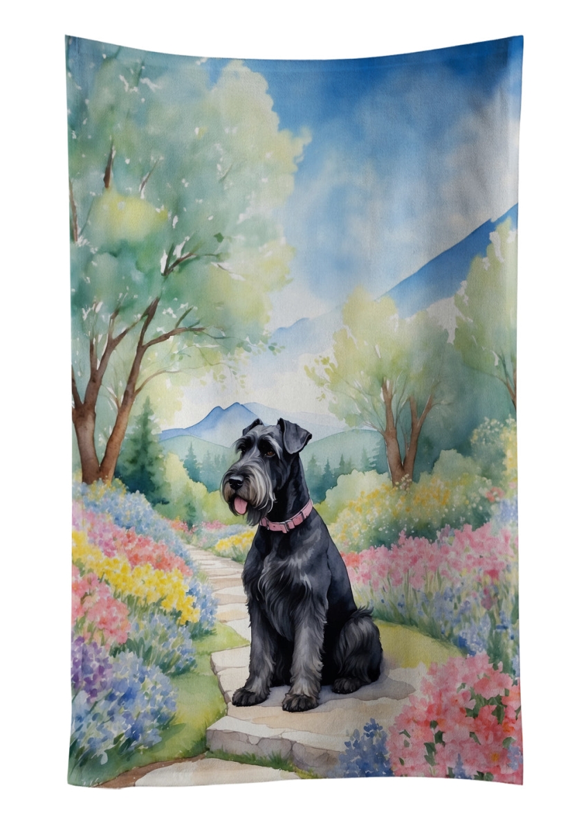 DAC6635KTWL 25 x 15 in. Giant Schnauzer Spring Path Kitchen Towel
