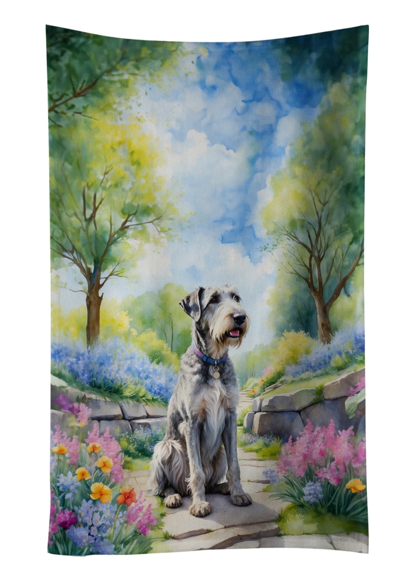 DAC6651KTWL 25 x 15 in. Irish Wolfhound Spring Path Kitchen Towel