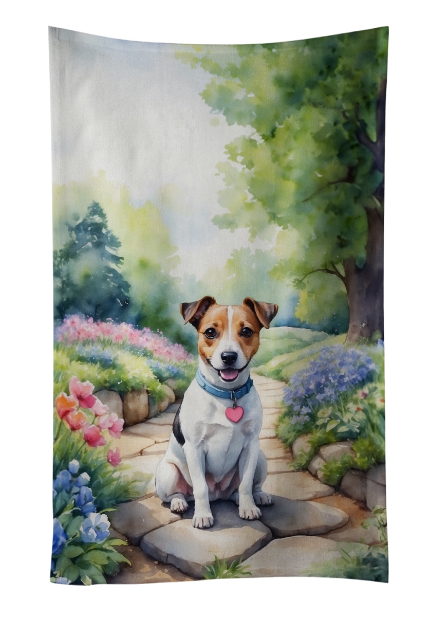 DAC6654KTWL 25 x 15 in. Jack Russell Terrier Spring Path Kitchen Towel