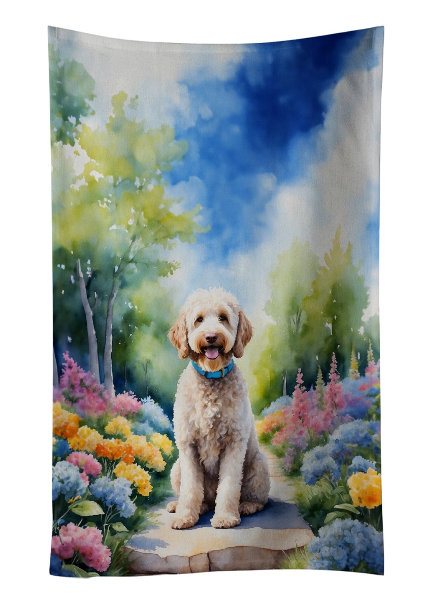 DAC6660KTWL 25 x 15 in. Labradoodle Spring Path Kitchen Towel