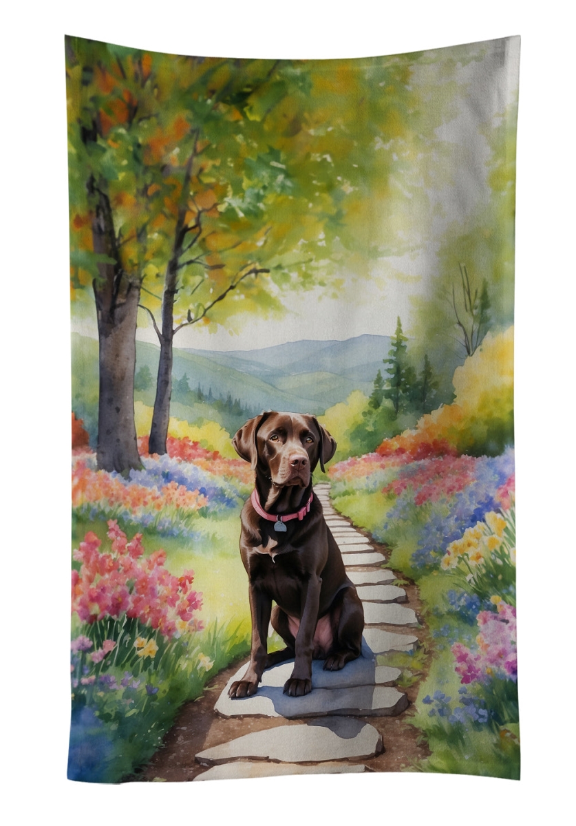 DAC6663KTWL 25 x 15 in. Labrador Retriever Spring Path Kitchen Towel