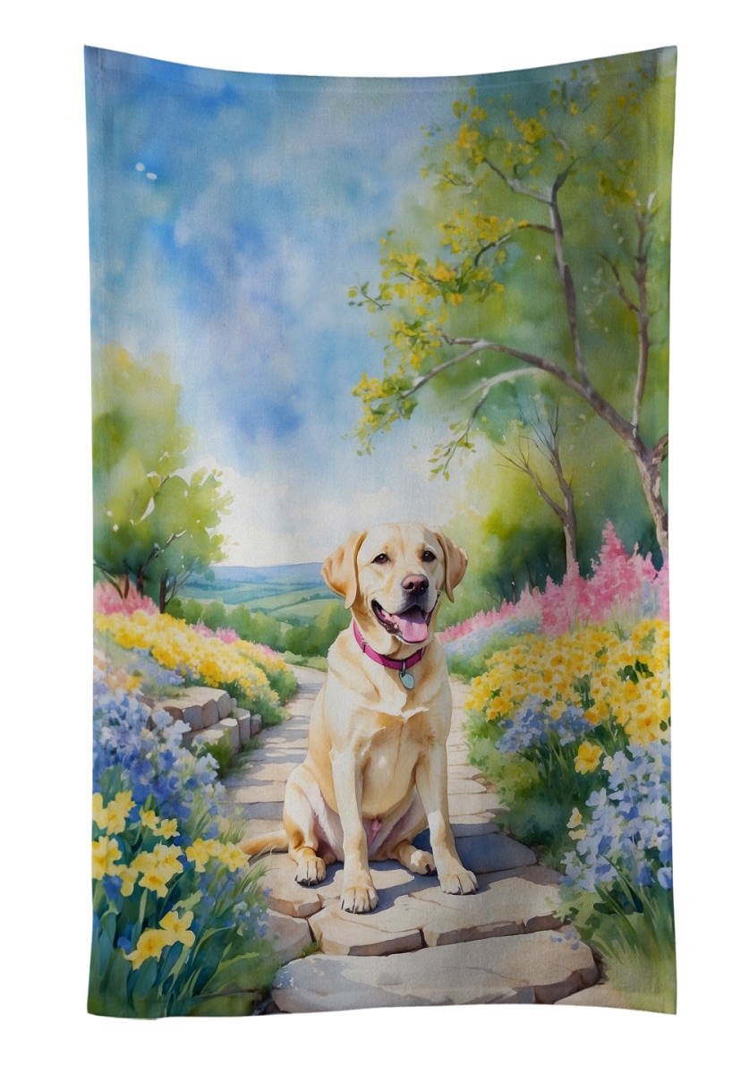 DAC6664KTWL 25 x 15 in. Labrador Retriever Spring Path Kitchen Towel