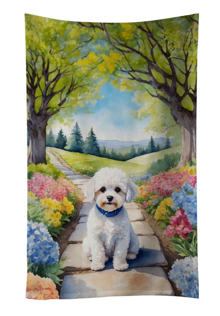 DAC6670KTWL 25 x 15 in. Maltipoo Spring Path Kitchen Towel