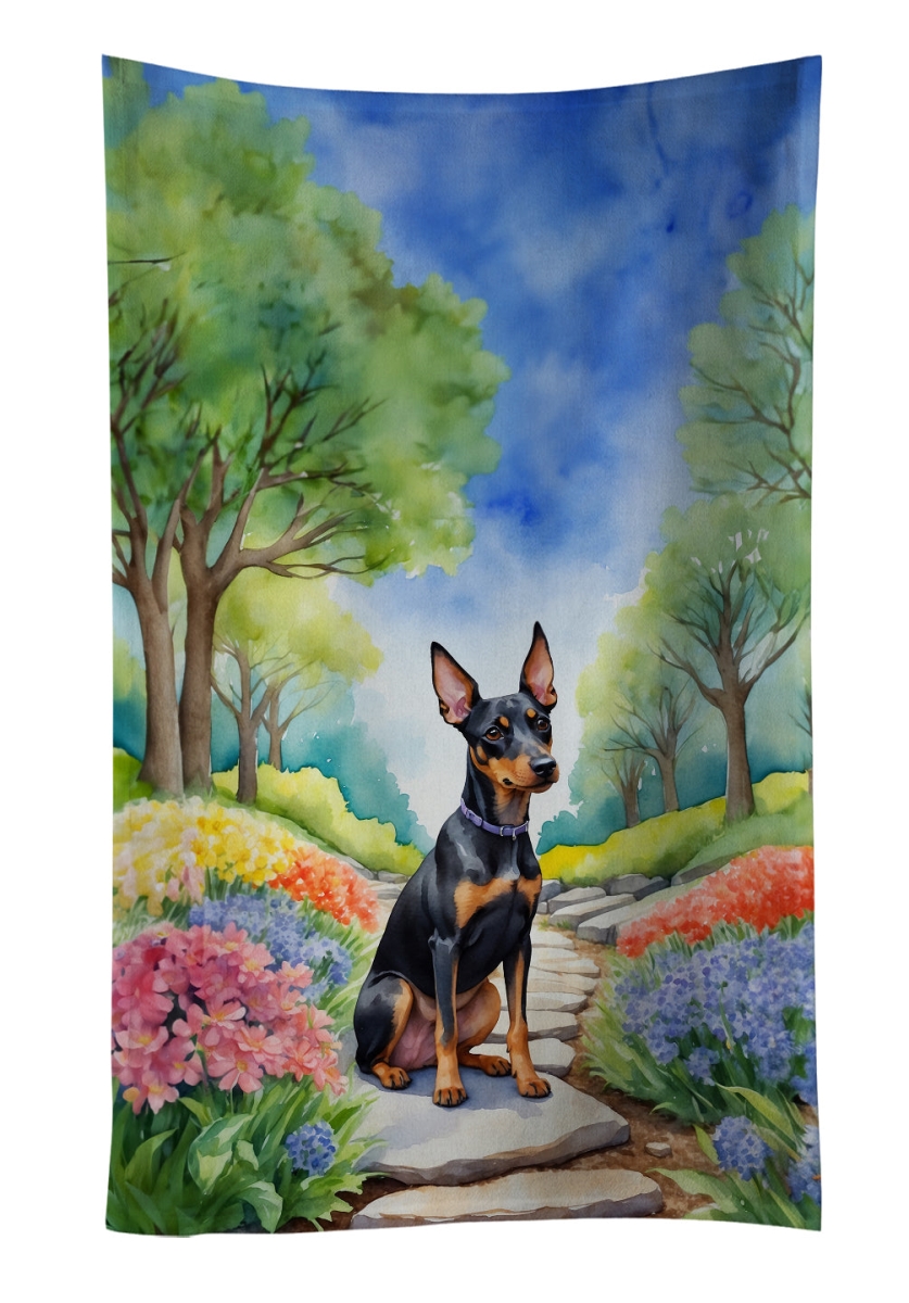 DAC6671KTWL 25 x 15 in. Manchester Terrier Spring Path Kitchen Towel