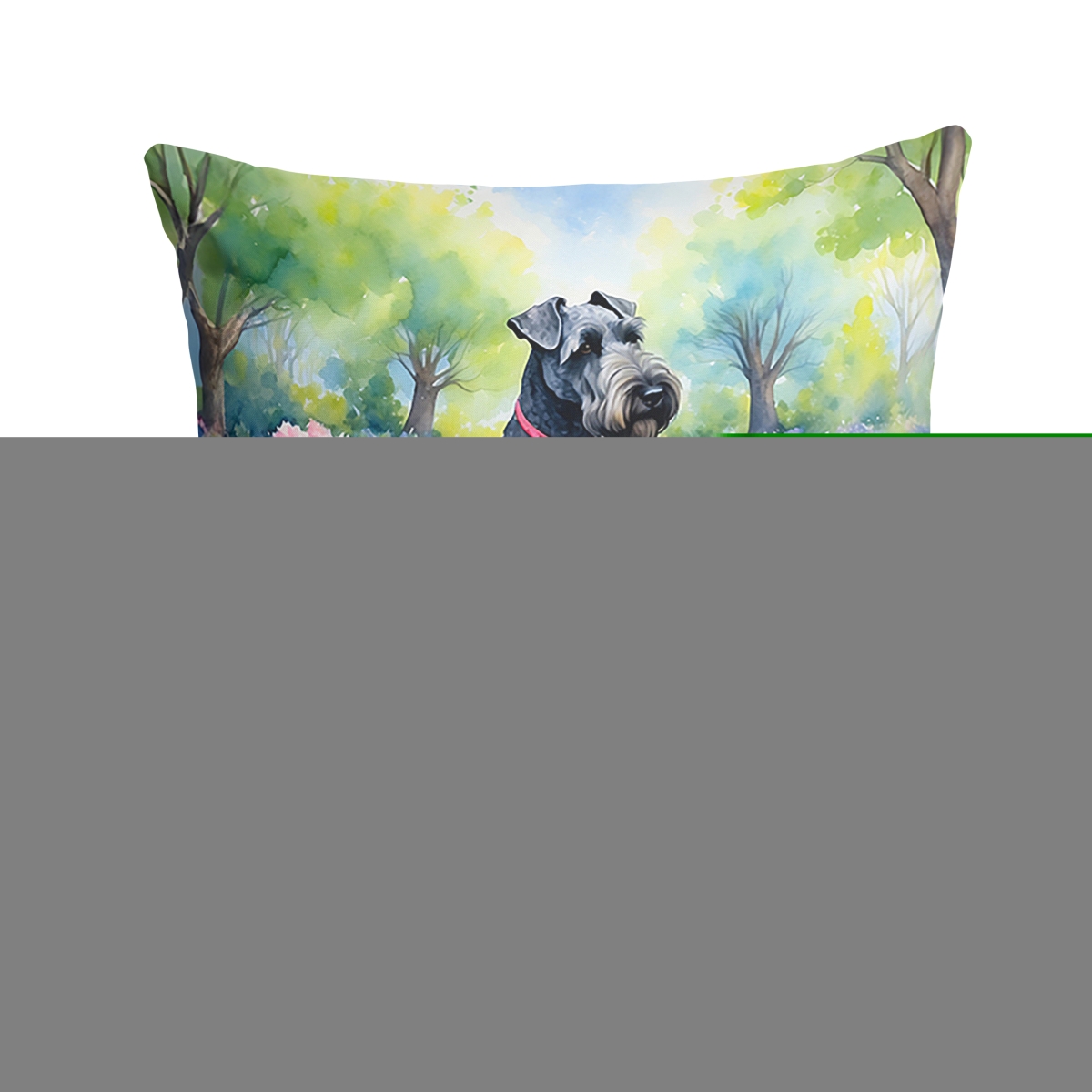 DAC6657PW1818 18 x 18 in. Kerry Blue Terrier Spring Path Throw Pillow