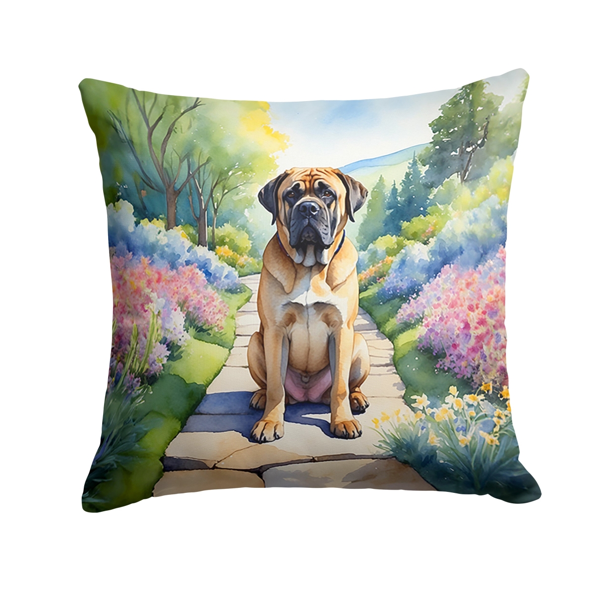 DAC6672PW1818 18 x 18 in. Mastiff Spring Path Throw Pillow