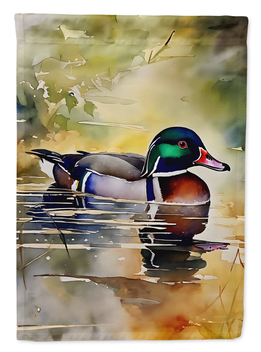 DAC3281CHF 40 x 28 in. Wood Duck House Flag