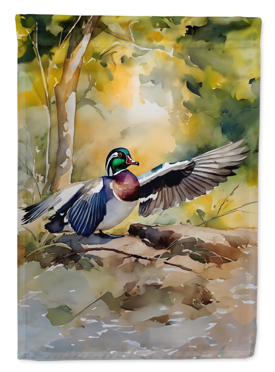 DAC3283CHF 40 x 28 in. Wood Duck House Flag