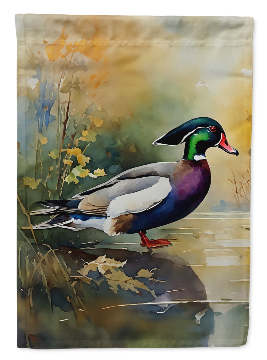DAC3284CHF 40 x 28 in. Wood Duck House Flag