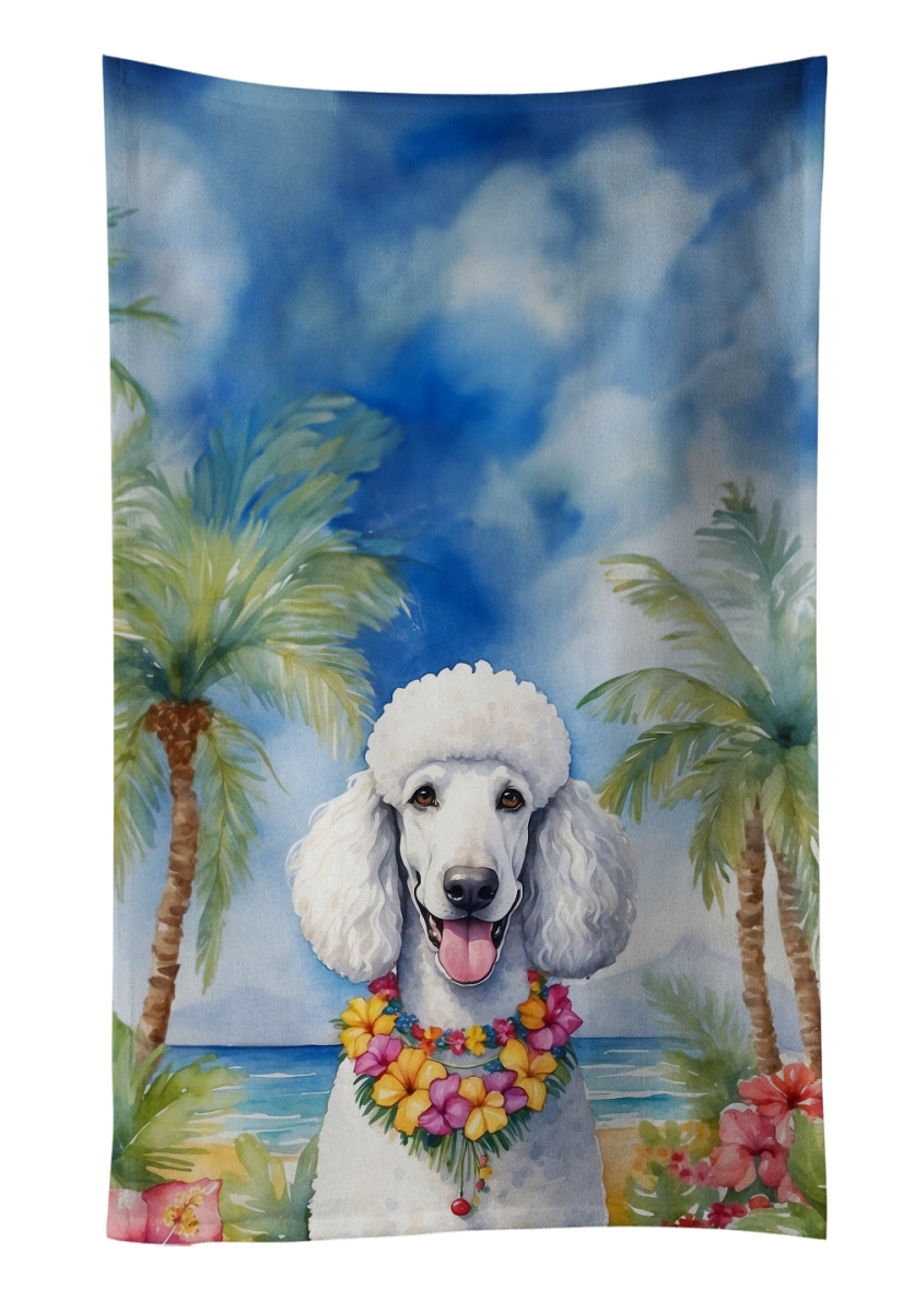 DAC6495KTWL 25 x 15 in. White Poodle Luau Kitchen Towel