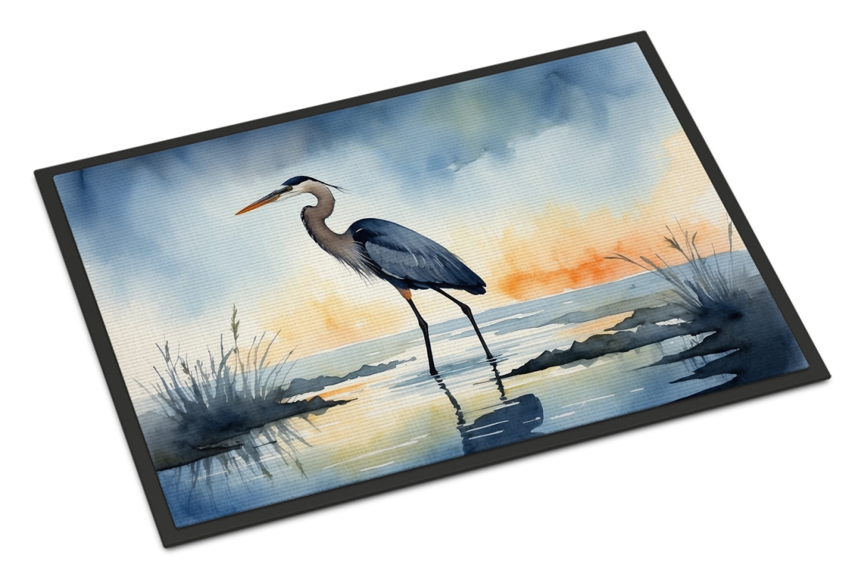 DAC7501MAT 18 x 27 in. Blue Heron Barely Lit Sky Doormat